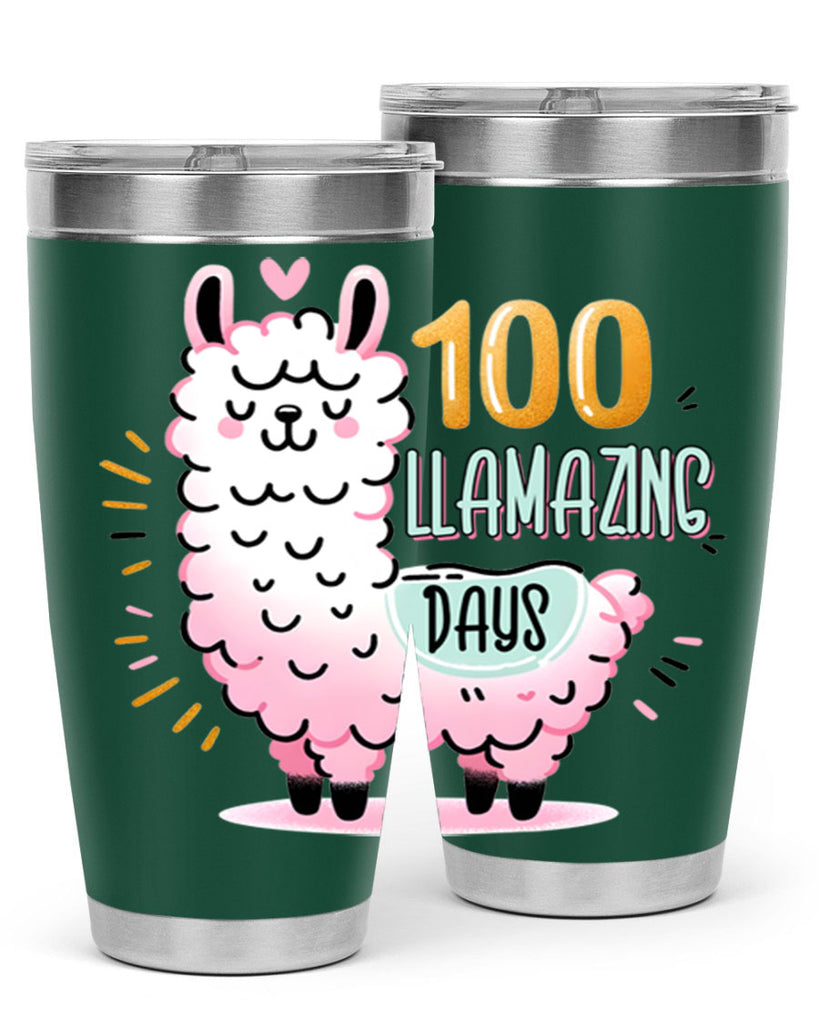 100th Day of School Llama 39#- 100 days of school- Tumbler