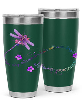 Alzheimer Awareness Dragonfly Remember 1#- alzheimers- Tumbler