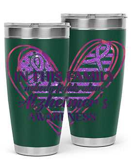 AlzheimerS Awareness American Flag 11#- alzheimers- Tumbler