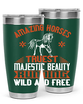 Amazing horses Truest Majestic Beauty Running wild and free Style 23#- horse- Tumbler