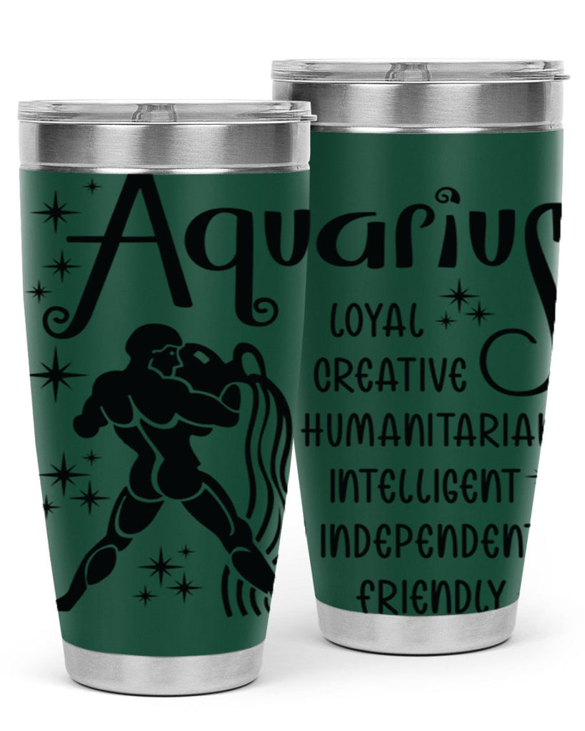 Aquarius 64#- zodiac- Tumbler