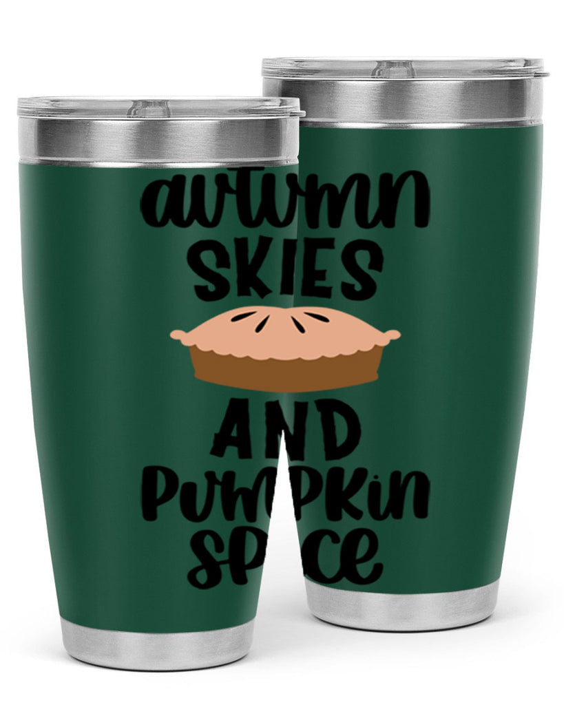 Autumn Skies And Pumpkin Spice 477#- fall- Tumbler