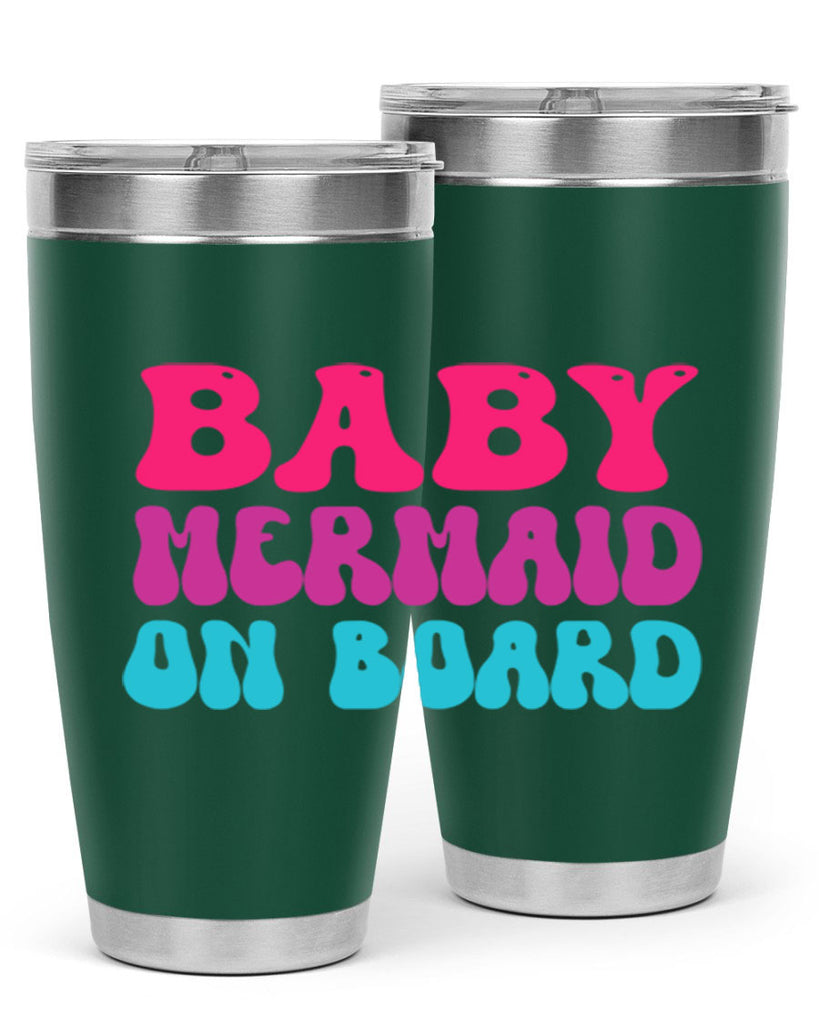 Baby Mermaid On Board 19#- mermaid- Tumbler