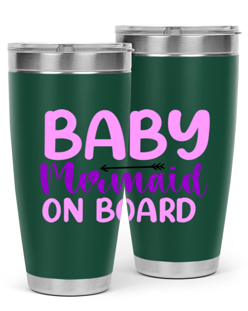 Baby Mermaid On Board 23#- mermaid- Tumbler