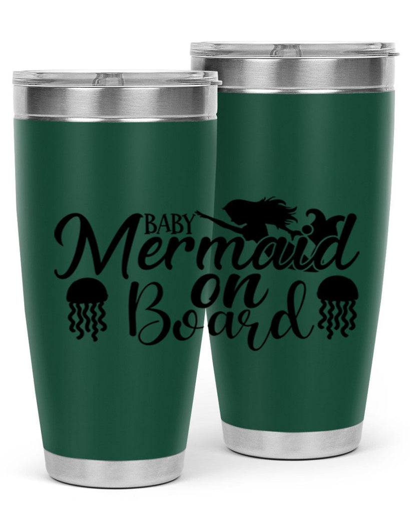 Baby Mermaid On Board 26#- mermaid- Tumbler