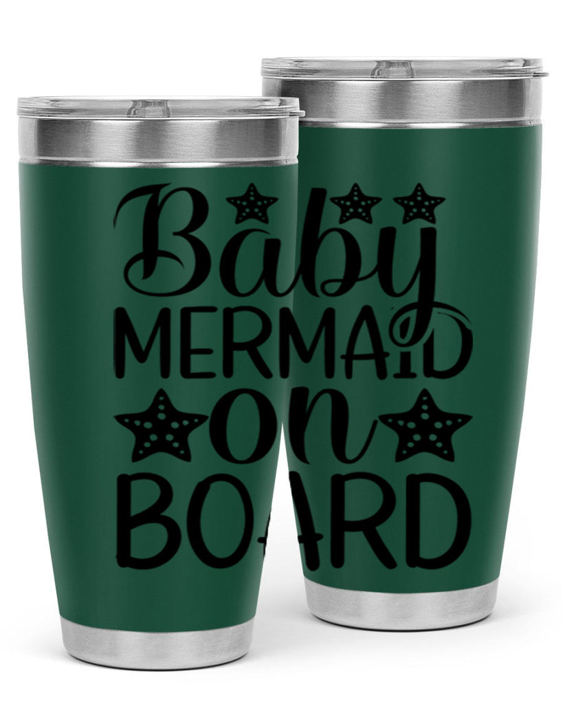 Baby Mermaid On Board 32#- mermaid- Tumbler