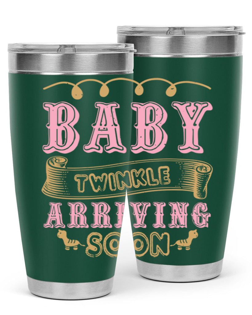 Baby Rwinkle arriving soon Style 48#- baby shower- tumbler