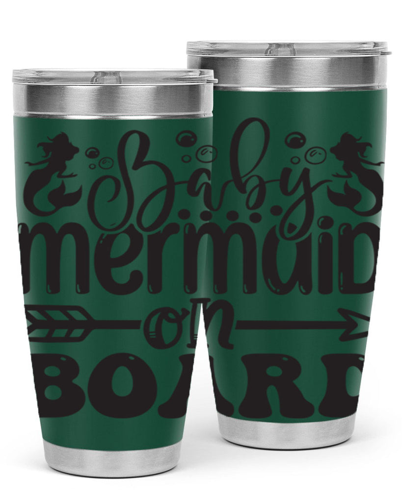 Baby mermaid on board 34#- mermaid- Tumbler