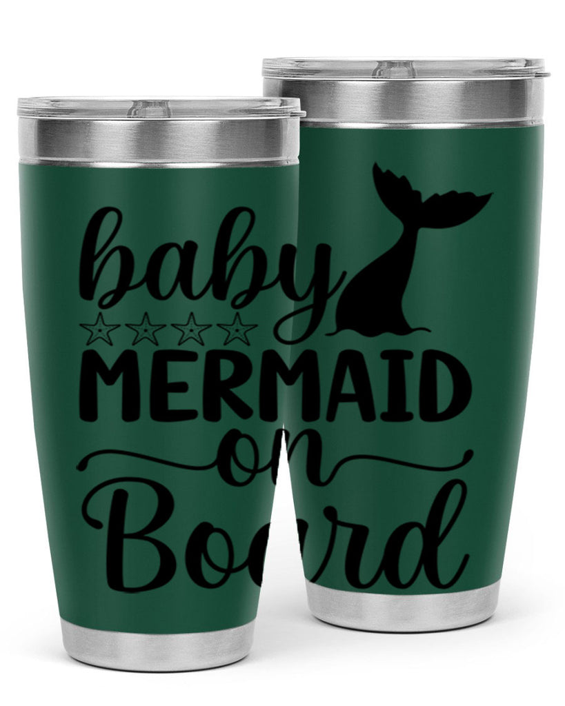 Baby mermaid on board 36#- mermaid- Tumbler