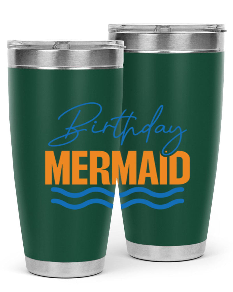 Birthday Mermaid 73#- mermaid- Tumbler