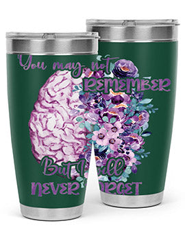 Brain Floral AlzheimerS Awareness 128#- alzheimers- Tumbler