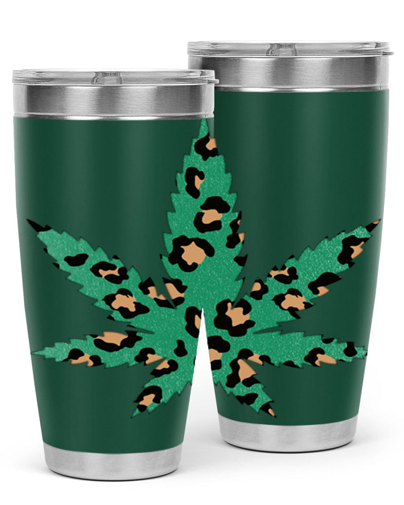 Cannabis Leopard Print 54#- marijuana- Tumbler