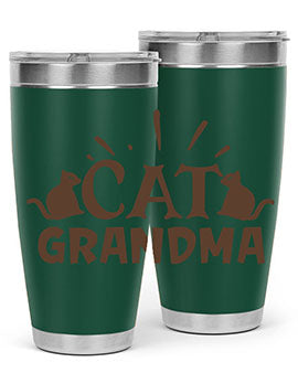 Cat Grandma Style 4#- cat- Tumbler