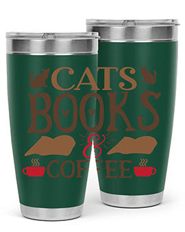 Cats Books Coffee Style 9#- cat- Tumbler