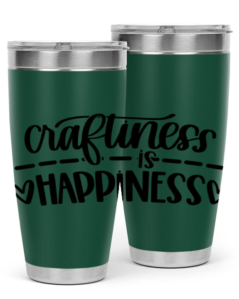 Craftiness Is Happiness 35#- crafting- Tumbler