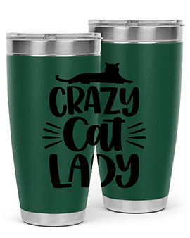 Crazy Cat Lady Style 92#- cat- Tumbler