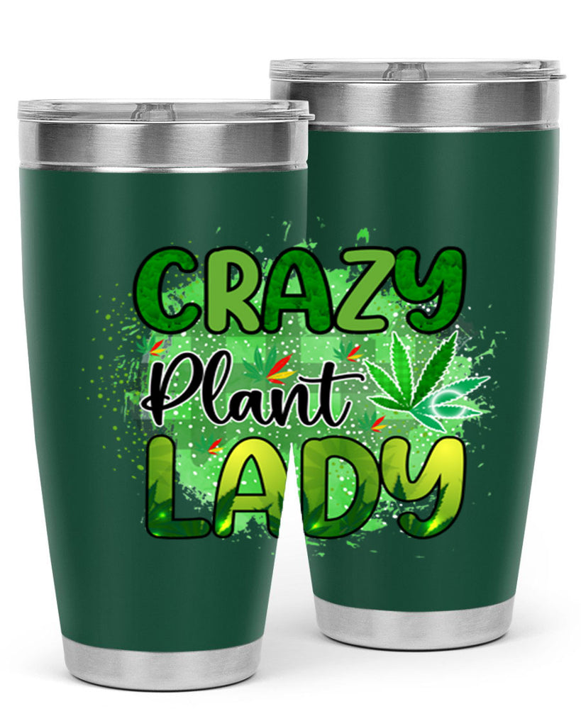 Crazy Plant Lady 64#- marijuana- Tumbler