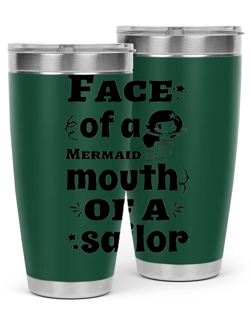 Face of a Mermaid mouth 164#- mermaid- Tumbler