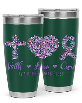 Faih Love Cure AlzheimerS Awareness 137#- alzheimers- Tumbler