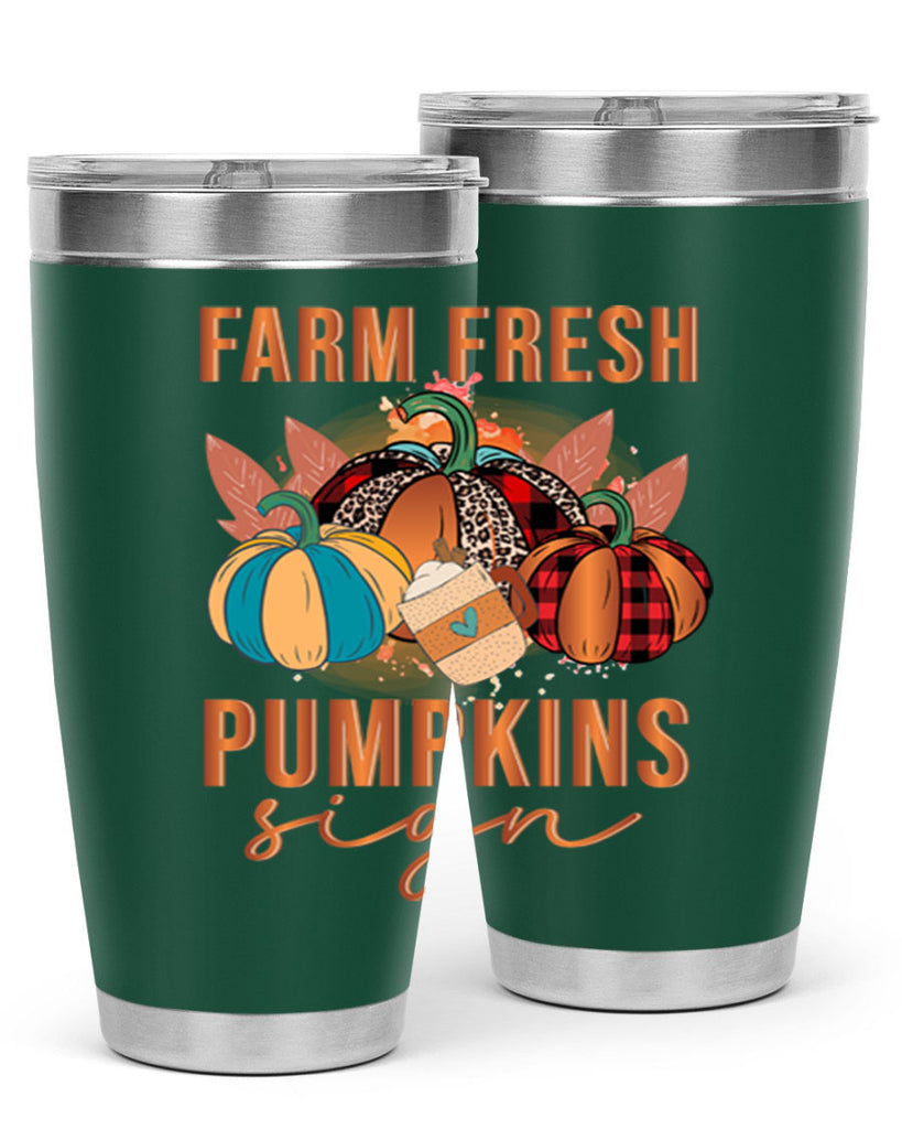 Farm Fresh Pumpkins Sign 175#- fall- Tumbler