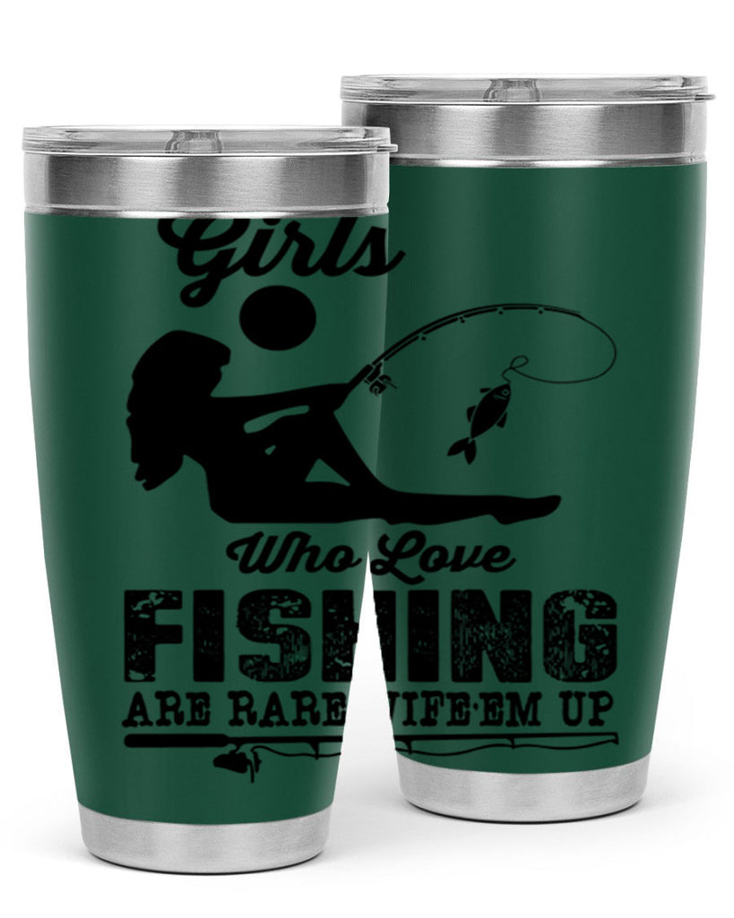 Fishing design 166#- mermaid- Tumbler