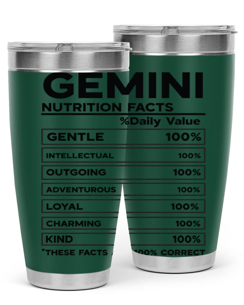 Gemini Nutrition Facts 220#- zodiac- Tumbler