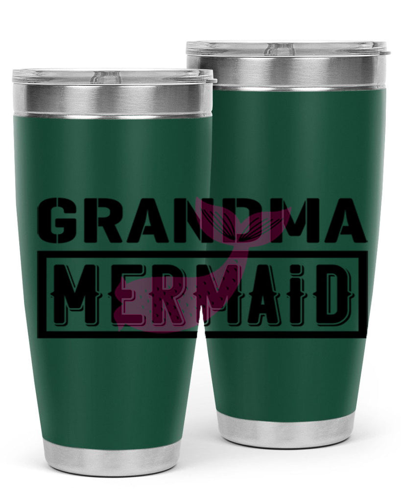 Grandma mermaid 203#- mermaid- Tumbler