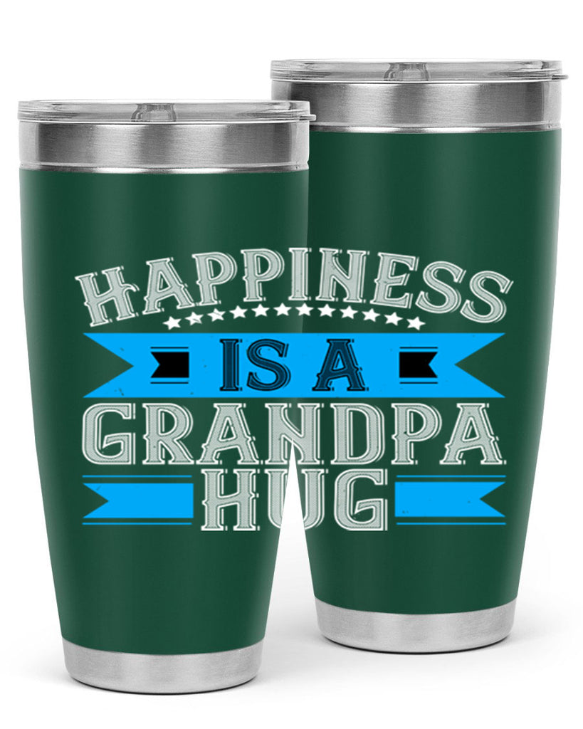 Happiness is a grandpa hug 94#- grandpa - papa- Tumbler