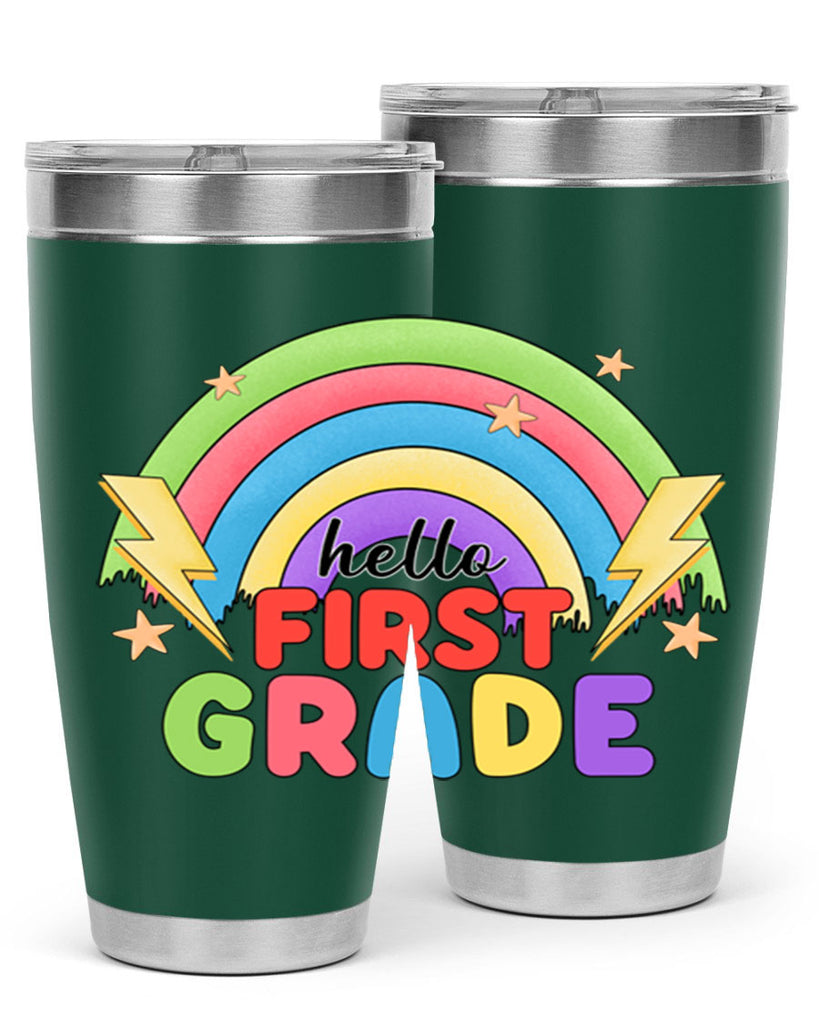 Hello 1st Grade Rainbow 13#- 1st grade- Tumbler