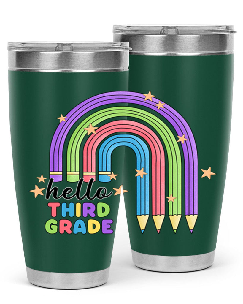 Hello 3rd Grade Pencil Rainbow 11#- 3rd grade- Tumbler