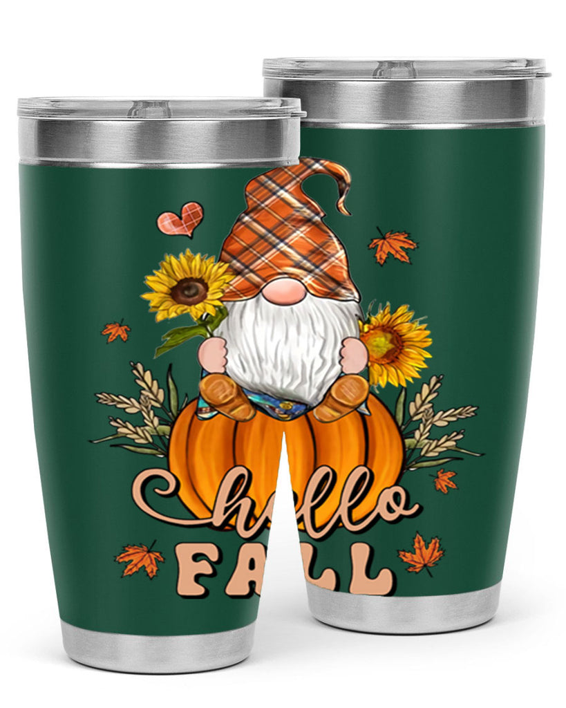 HelloFallAutumnGnome 298#- fall- Tumbler