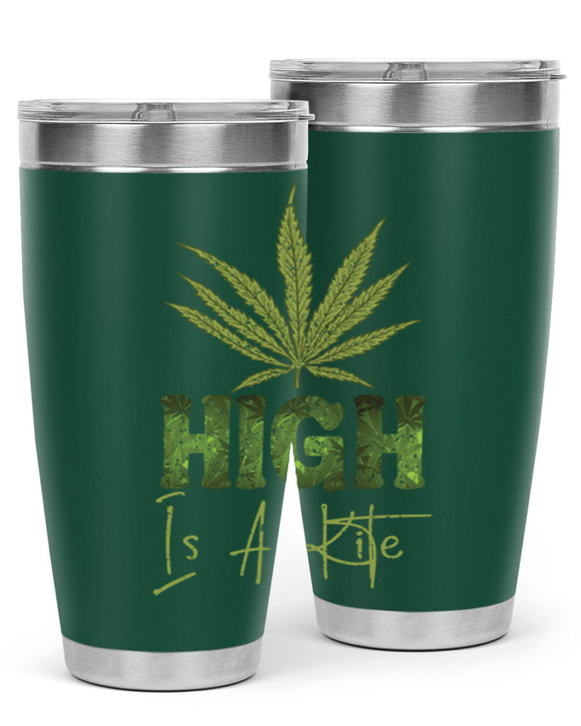 High Is A Kite Sublimation 115#- marijuana- Tumbler