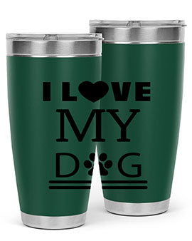 I Love My Dog Style 41#- dog- Tumbler