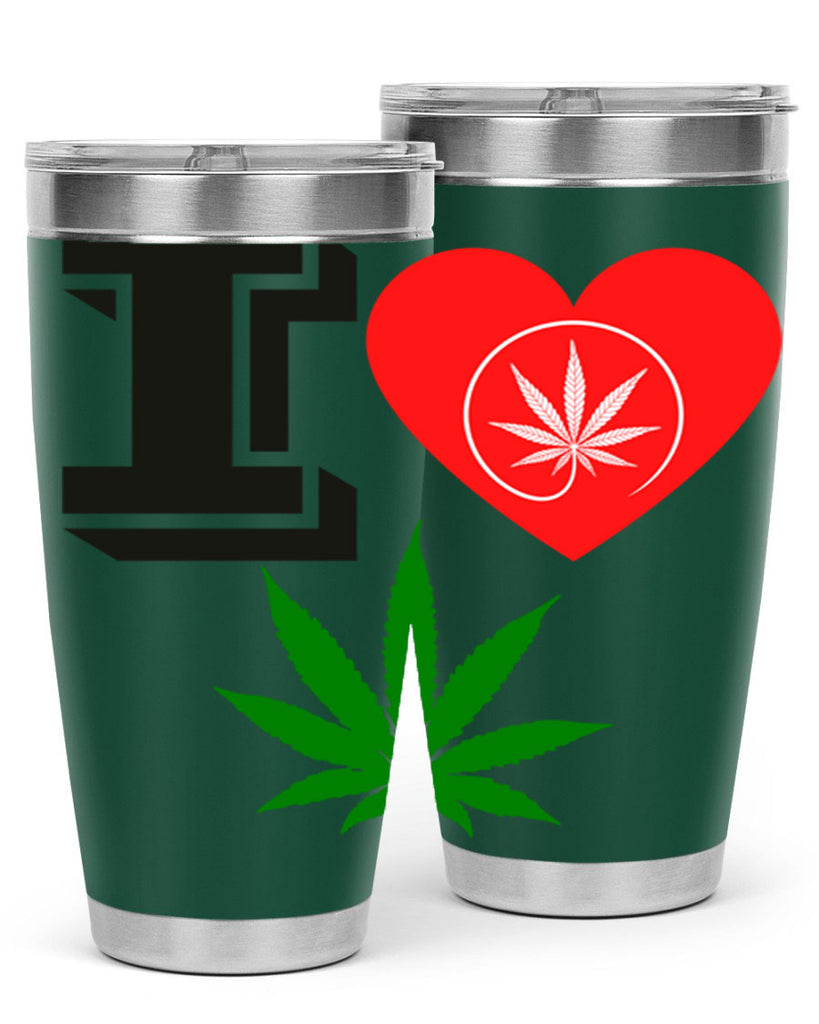 I love Cannabis heart 126#- marijuana- Tumbler