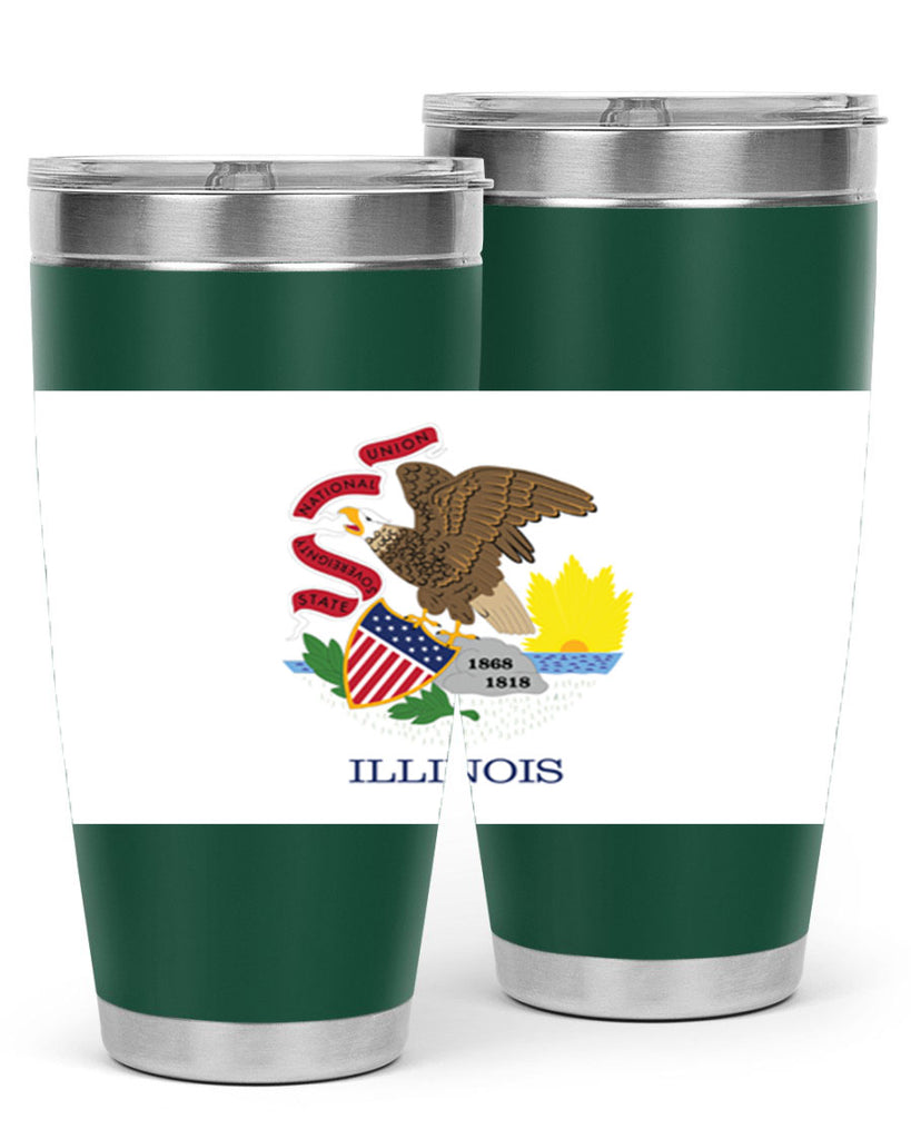 Illinois 39#- Us Flags- Tumbler