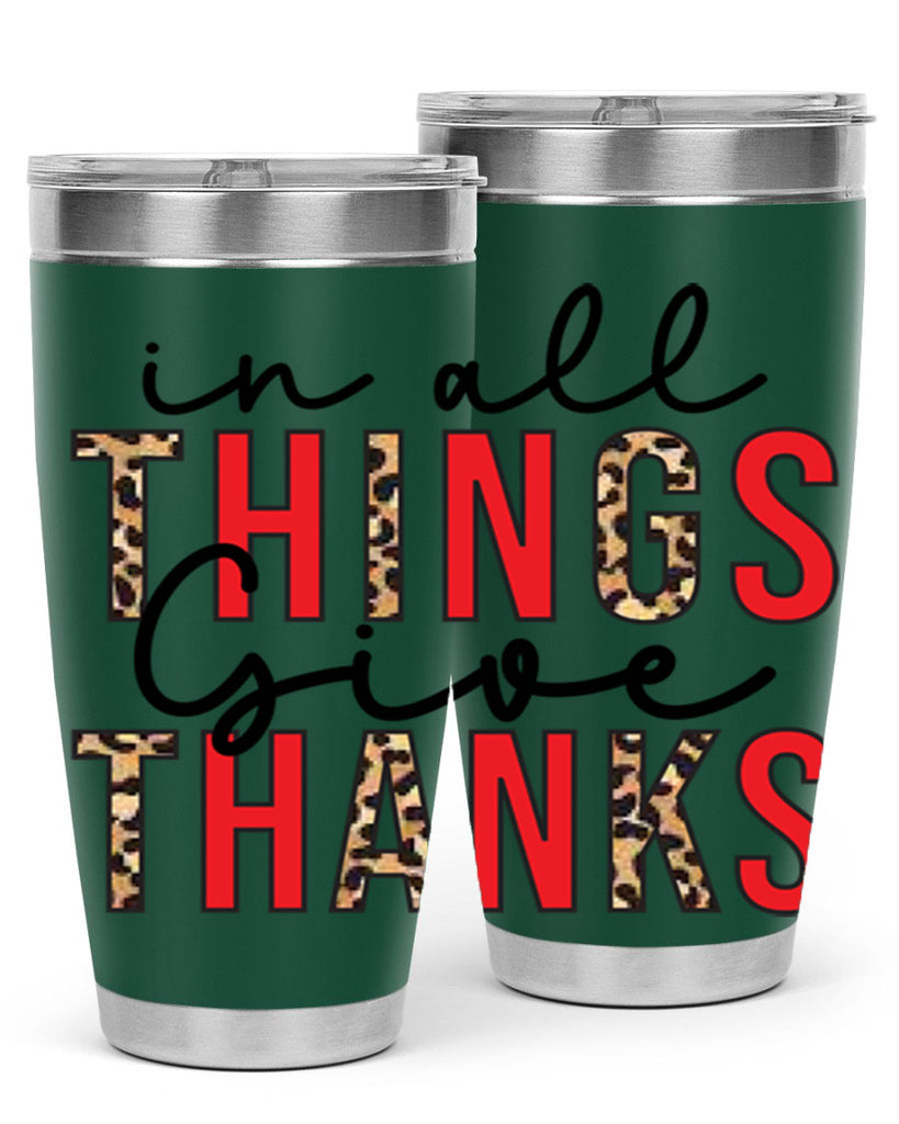 In all things give thanks 352#- fall- Tumbler