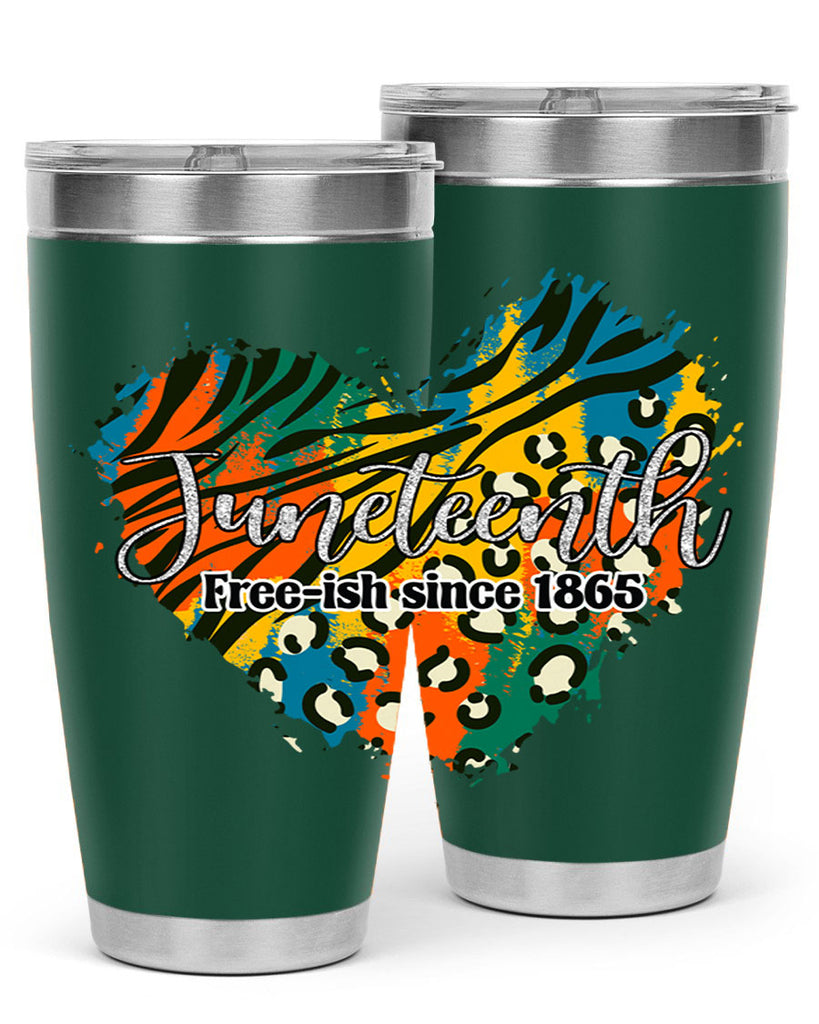 Juneteenth Freeish Since 1865 Heart Png 38#- Juneteenth- tumbler