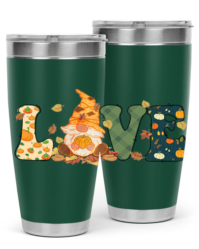 LOVEFallAutumnGnome 415#- fall- Tumbler