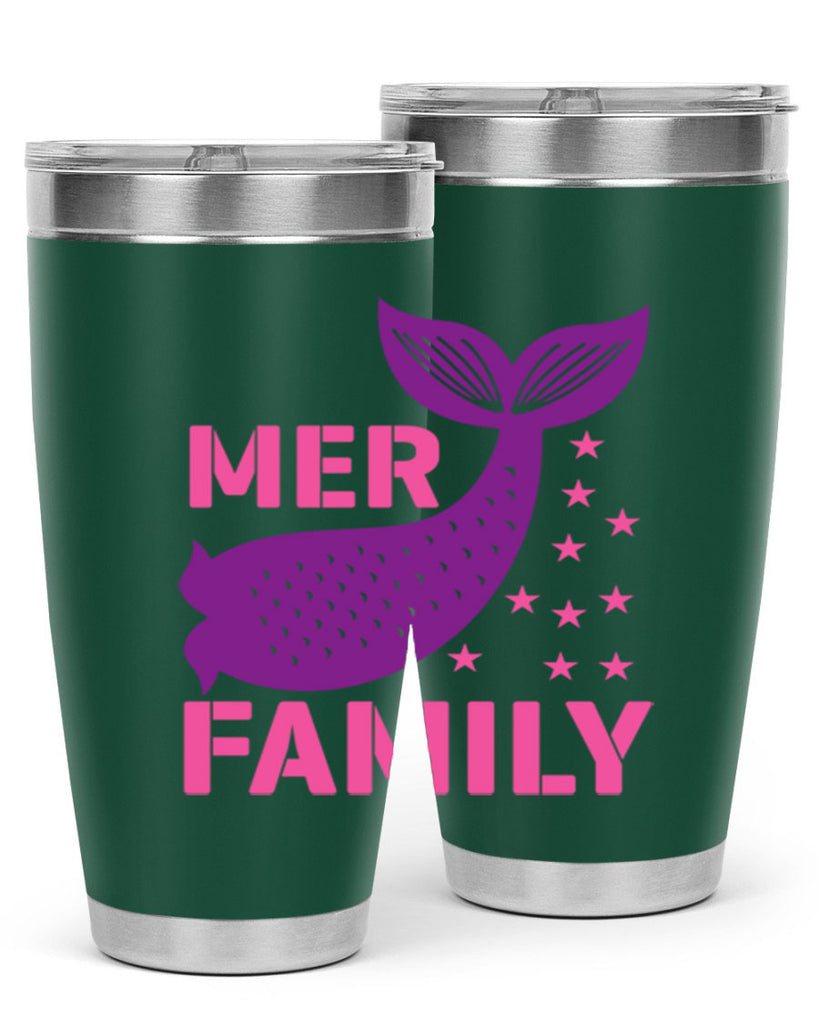 Mer Family 327#- mermaid- Tumbler