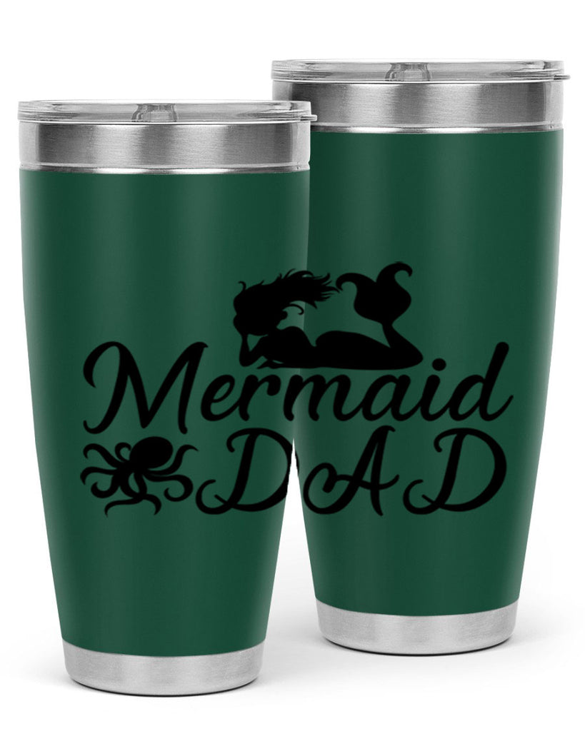 Mermaid Dad 357#- mermaid- Tumbler