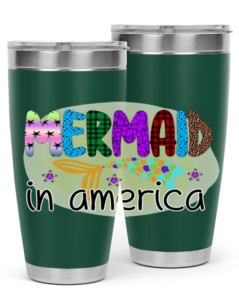 Mermaid In America 419#- mermaid- Tumbler
