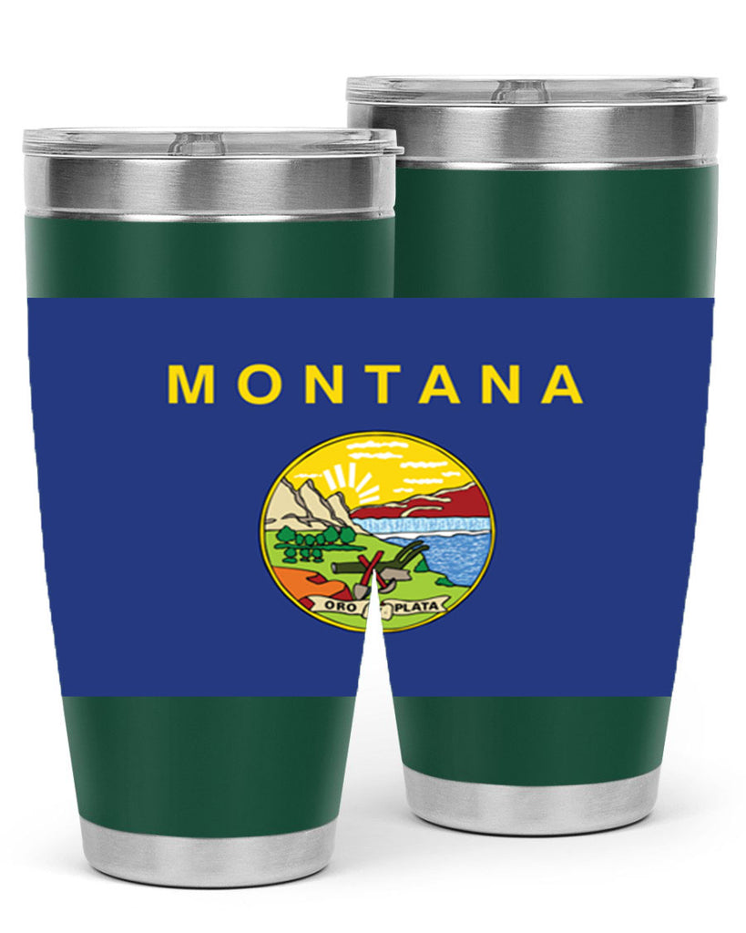 Montana 26#- Us Flags- Tumbler