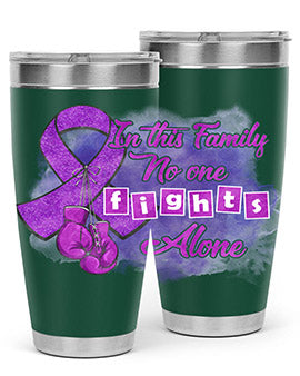 No One Figh Alone AlzheimerS Awareness 200#- alzheimers- Tumbler