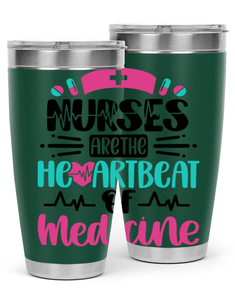 Nurses Are The Heartbeat Style Style 90#- nurse- tumbler