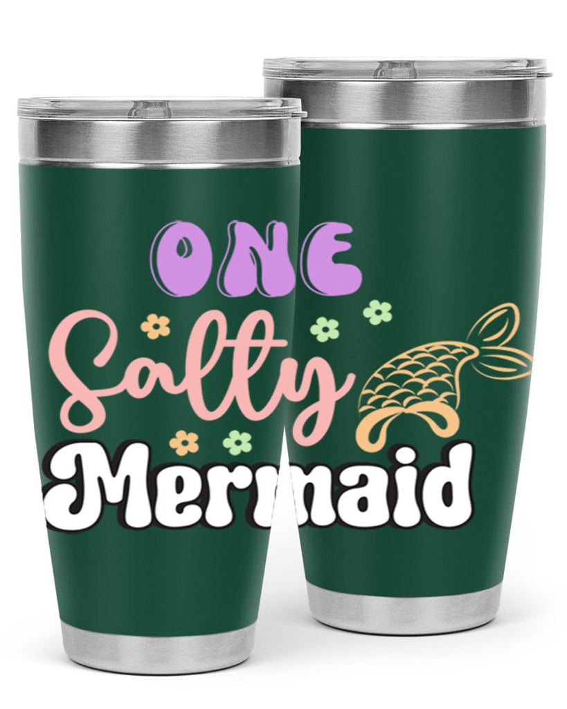 One Salty Mermaid 529#- mermaid- Tumbler