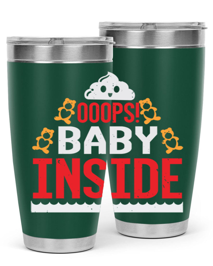 Ooops baby inside Style 24#- baby shower- tumbler