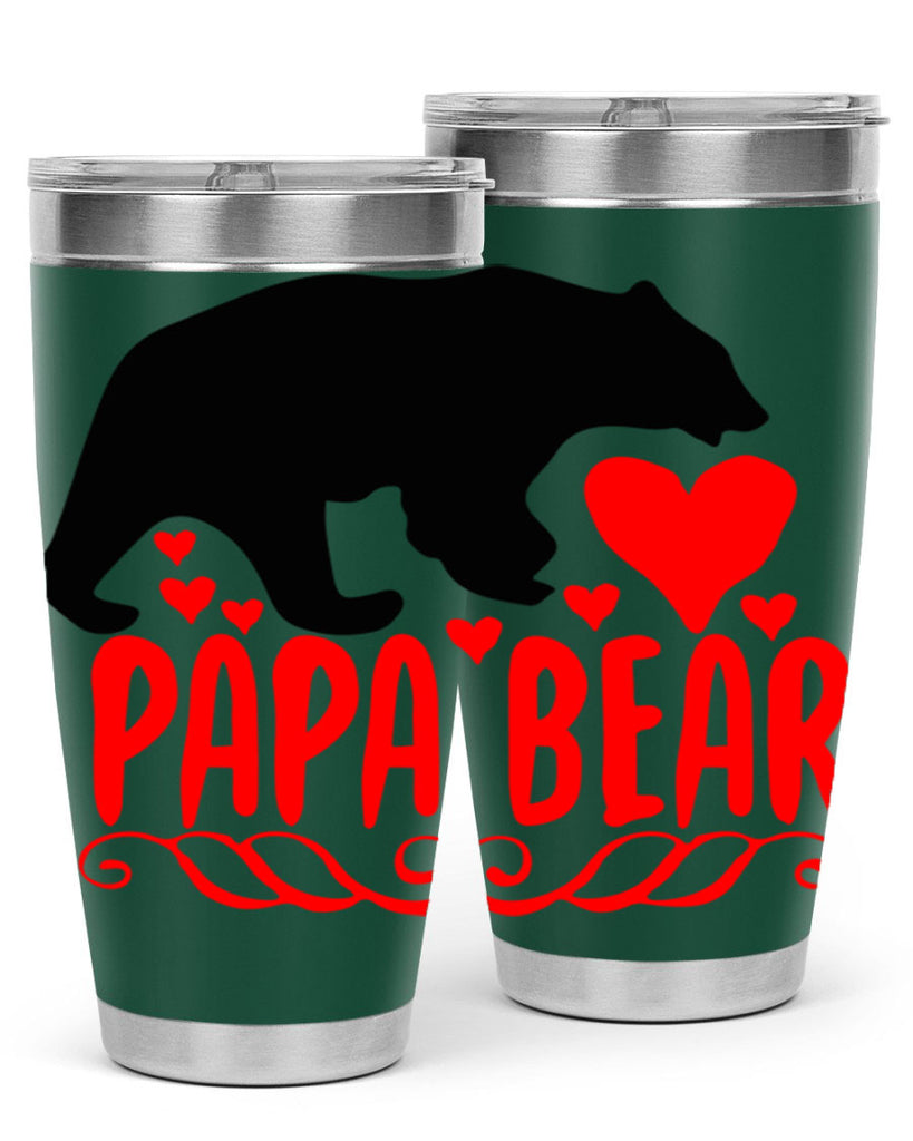 Papa bear 22#- grandpa - papa- Tumbler