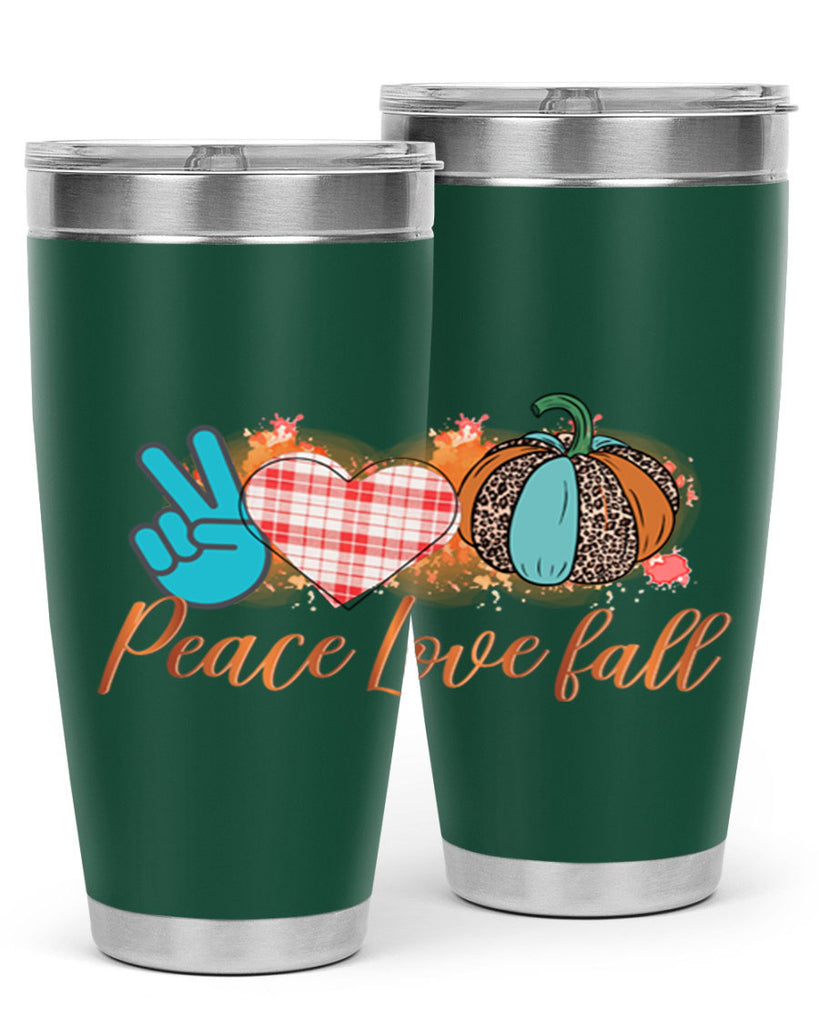 Peace Love Fall 466#- fall- Tumbler