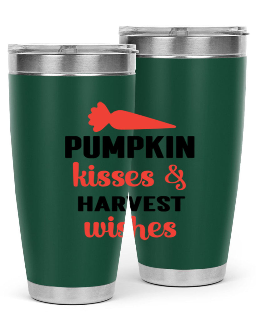 Pumpkin kisses harvest wishes 524#- fall- Tumbler