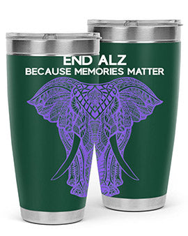 Purple Elephant Alzheimer Awareness 211#- alzheimers- Cotton Tank